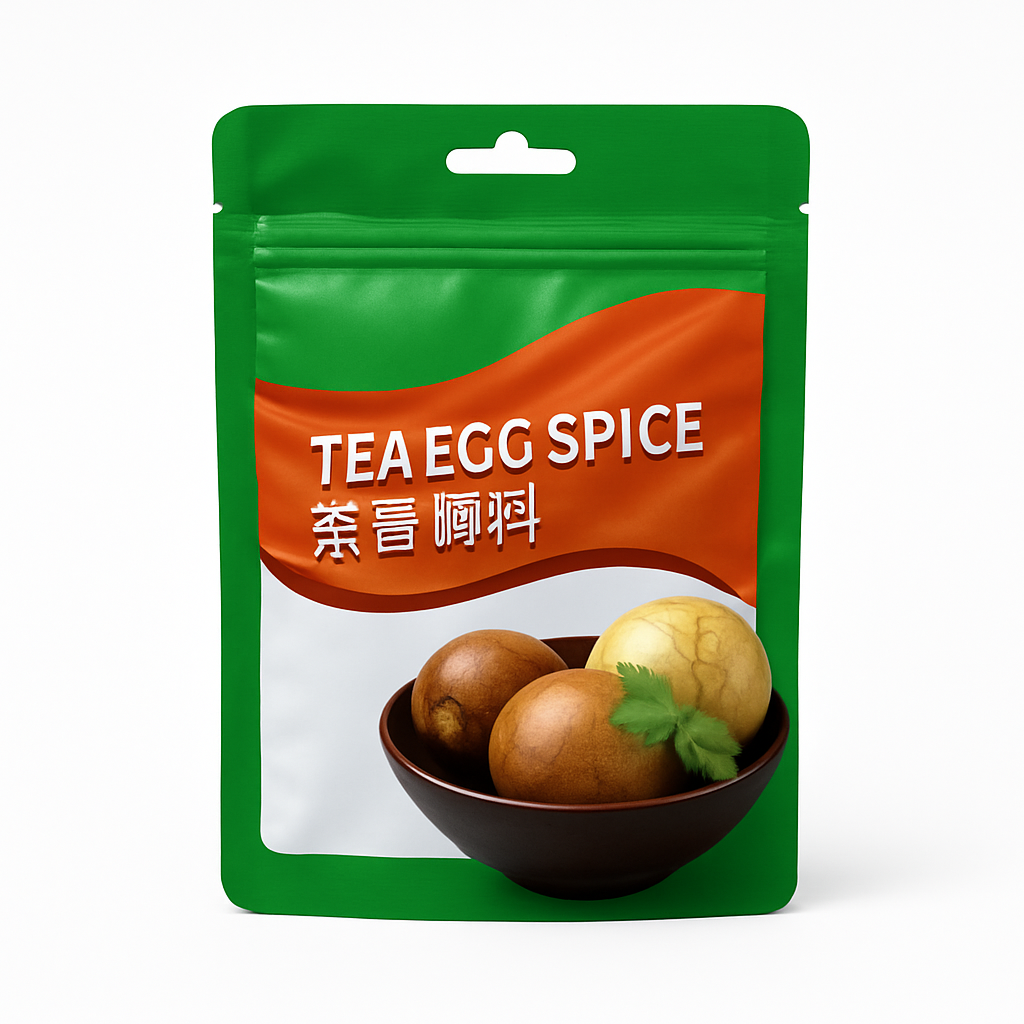 Mei Wei: Tempero para Ovos de Chá（茶叶蛋料）- Huahaishunda 30g - Embalagem em Fundo Branco