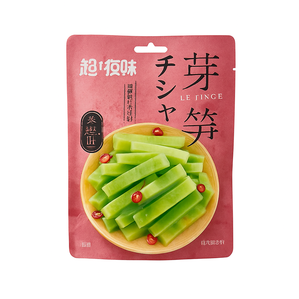 Mei Wei: Conserva de Alface Chinesa（莴笋）- Chao You Wei 125g - Embalagem em Fundo Branco