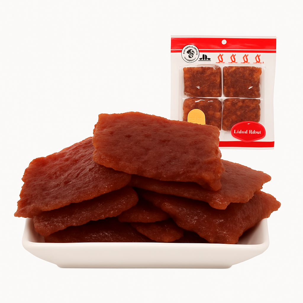 Mei Wei: Carne de Porco Seca （真之味猪肉脯） - Zhen Zhi Wei 100g - Embalagem em Fundo Branco