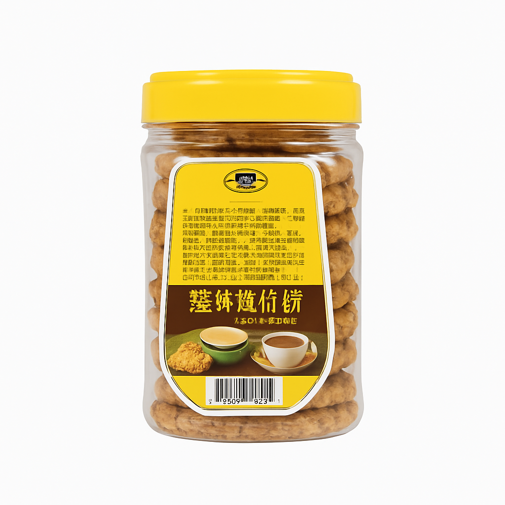 Mei Wei: Biscoito de Frango Guangdong（粤香鸡仔饼）- 440g - Embalagem em Fundo Branco