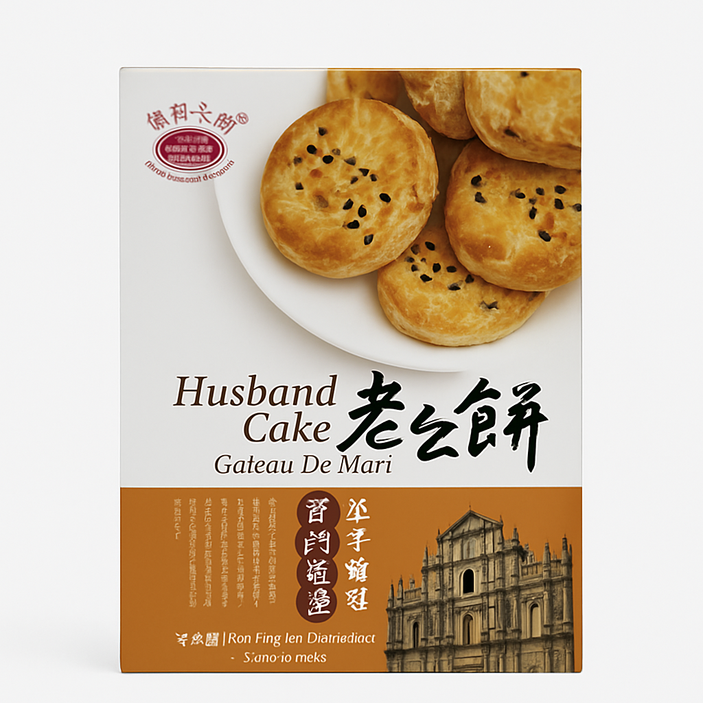 Mei Wei: Husband Cake（老公餅）- Goldridge Brand 300g - Embalagem em Fundo Branco