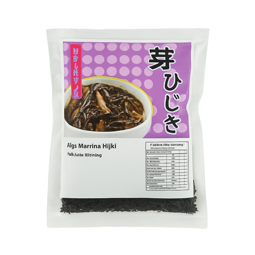 Mei Wei: Alga Marinha Hijiki（ひじき）- Rongcheng 40g - Embalagem em Fundo Branco