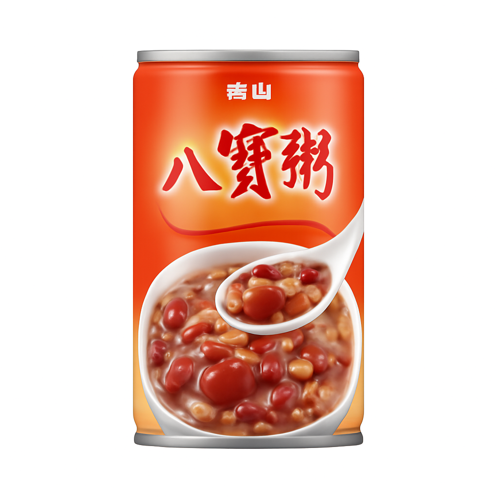 Mei Wei: Mingau de Oito Tesouros（八宝粥）- Taishan 370g - Embalagem em Fundo Branco