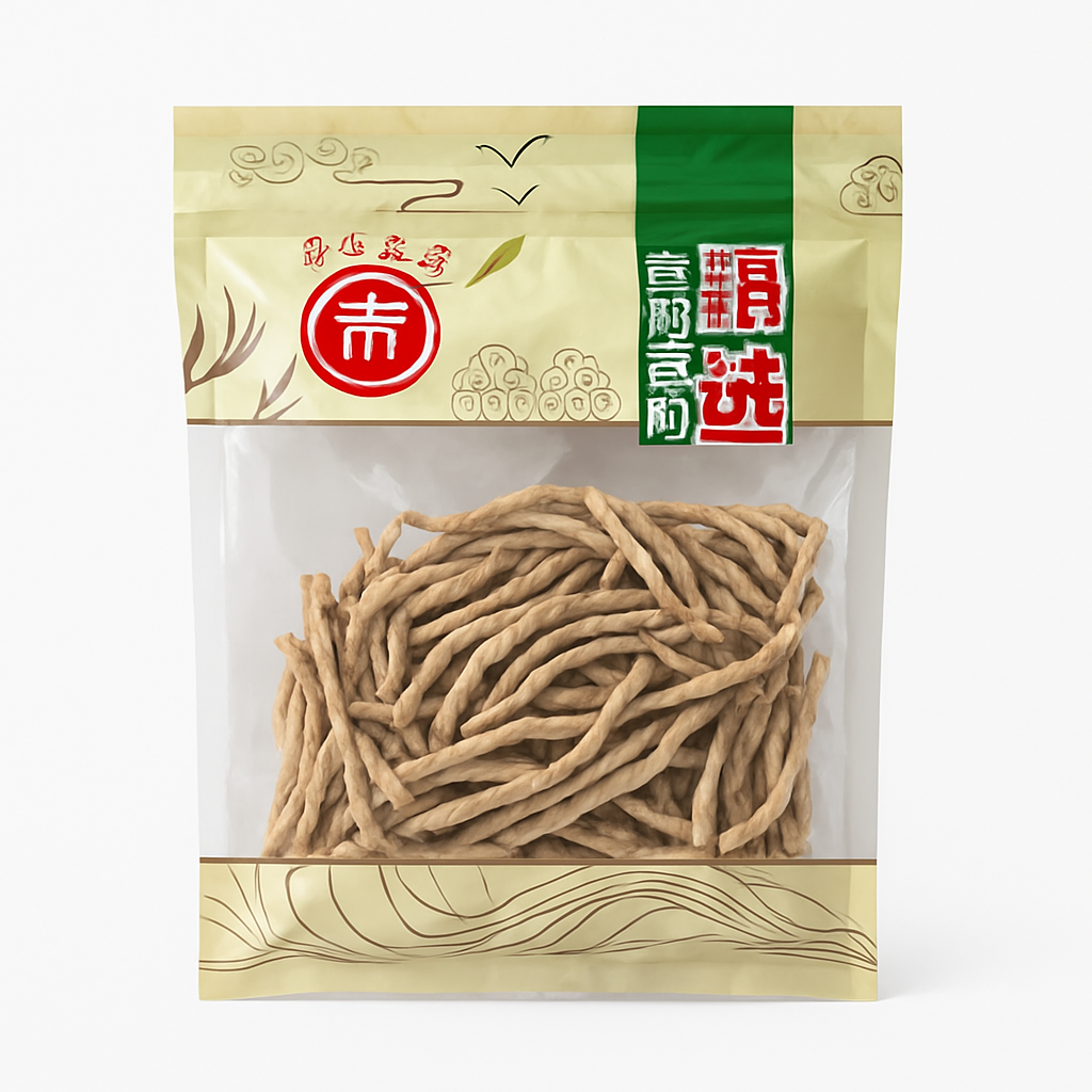 Mei Wei: Raiz de Taizishen（太子参）- Wanjia 80g - Embalagem em Fundo Branco