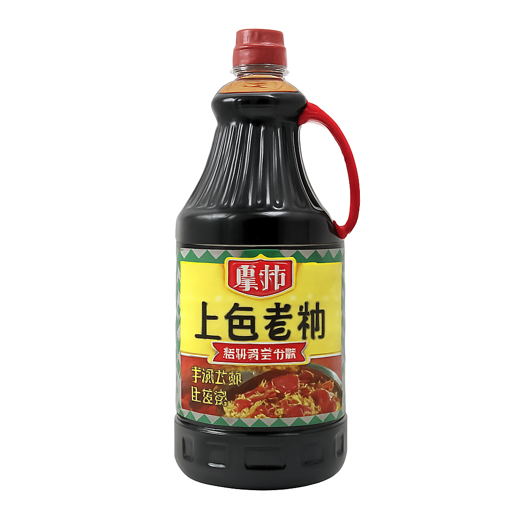 Mei Wei: Molho de Soja Escuro para Colorir（上色老抽）- Chubang 1,9L - Embalagem em Fundo Branco