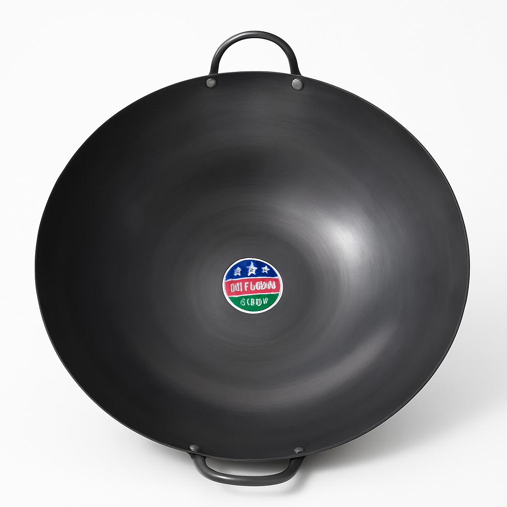Mei Wei: Wok Tradicional（炒菜锅）- Fugui 44cm - Embalagem em Fundo Branco