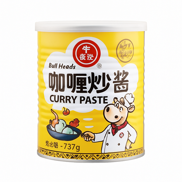 Pasta de Curry Bull Head 737g - Tempero Asiático Autêntico
