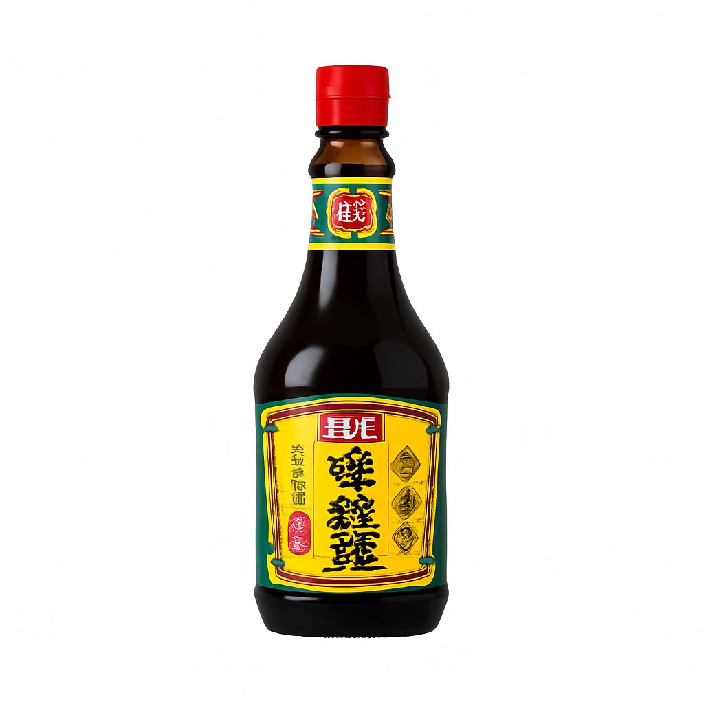 Mei Wei: Molho de Soja Premium（厨邦味极鲜酱油）- Chubang 760ml - Embalagem em Fundo Branco