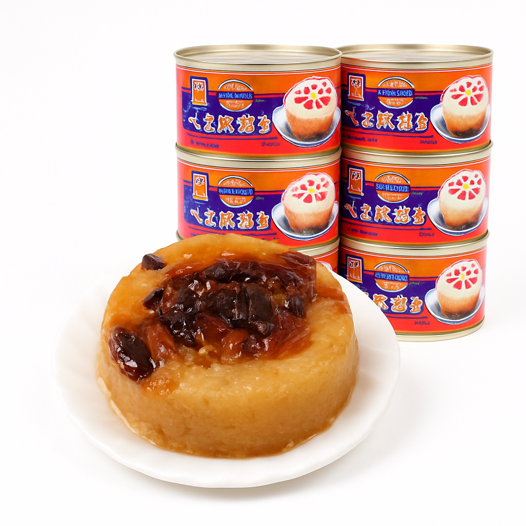 Mei Wei: Arroz Doce Oito Tesouros（八宝饭）- Meilin 350g - Embalagem em Fundo Branco