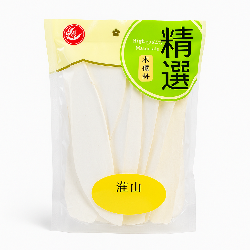 Mei Wei: Raiz de Inhame Chinês（淮山）- Shuangyan 150g - Embalagem em Fundo Branco