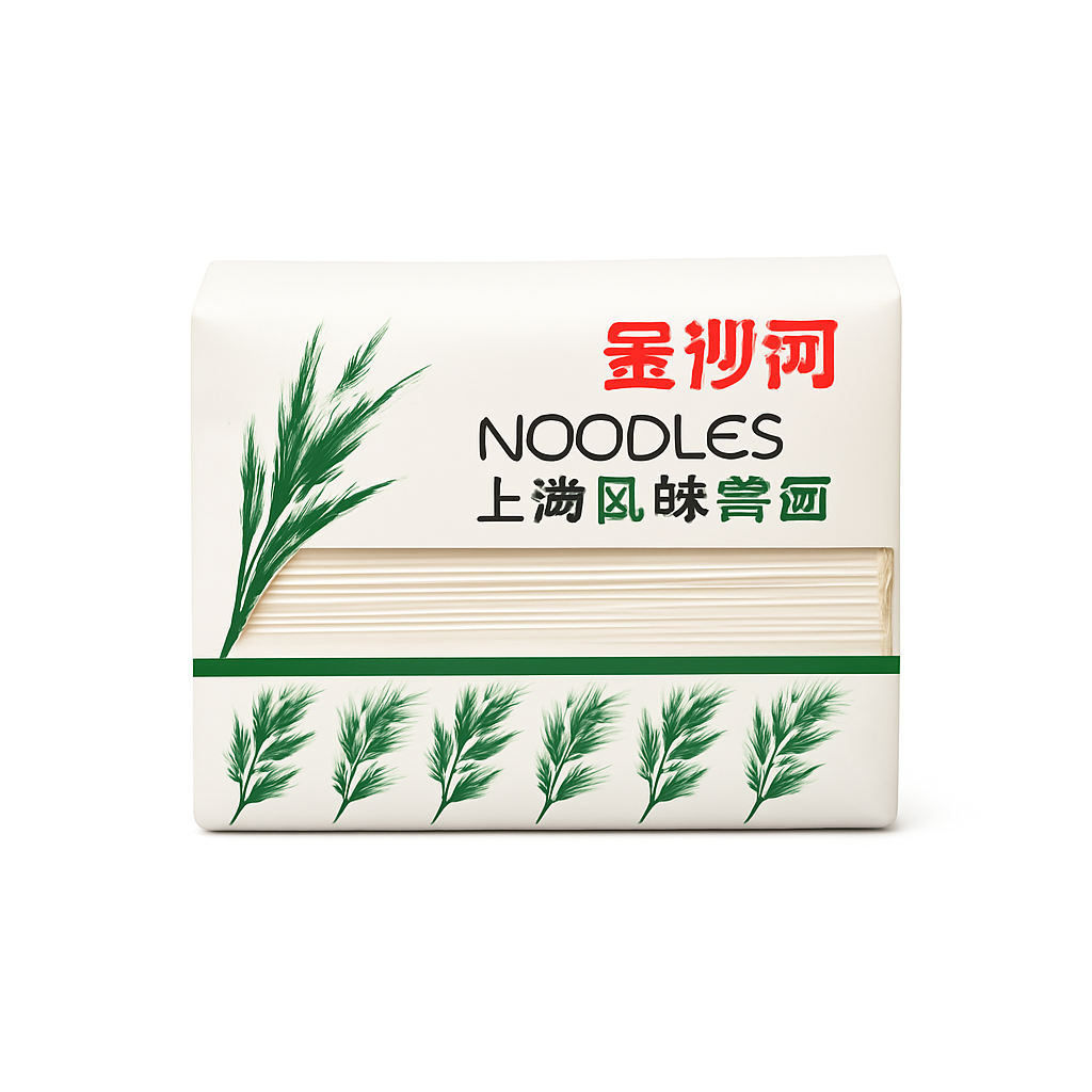 Mei Wei: Macarrão Estilo Shanghai（上海风味阳春面）- Jinsha 1815g - Embalagem em Fundo Branco