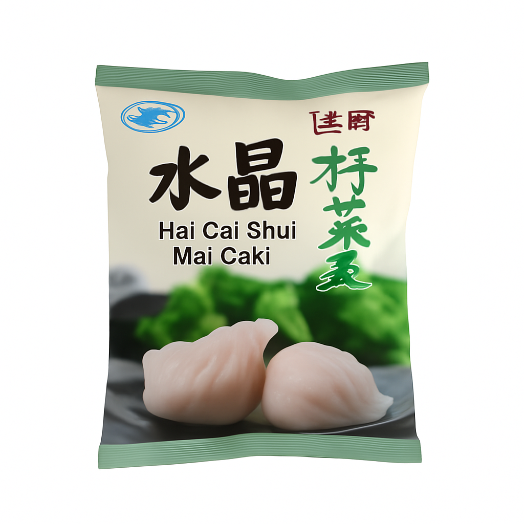 Mei Wei: Farinha para Har Gow（白鲨水晶虾饺粉）- White Shark 500g - Embalagem em Fundo Branco