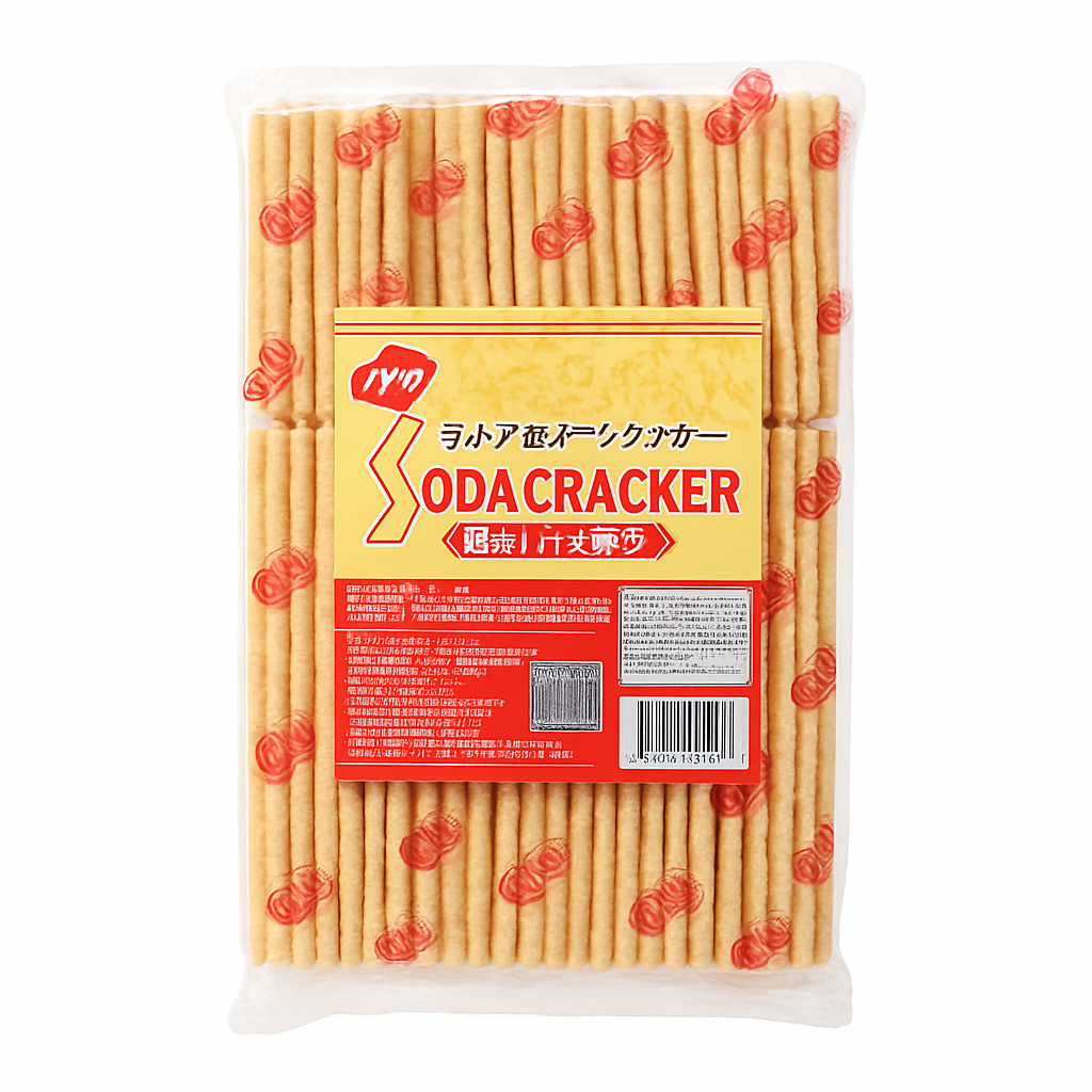 Mei Wei: Biscoito Soda Sabor Tomate（梳打饼蕃茄味）- Ito 400g - Embalagem em Fundo Branco