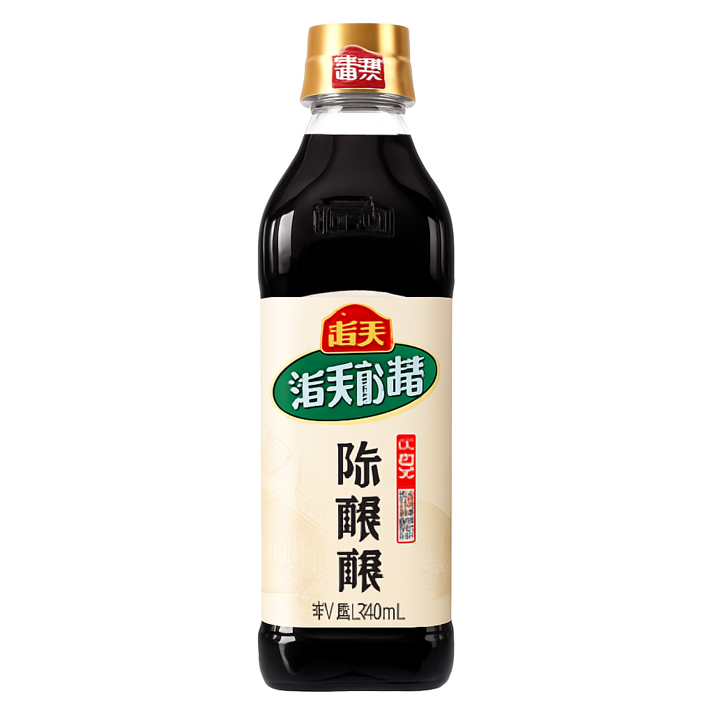 Mei Wei: Vinagre para Salada（海天凉拌醋）- Haitian 500ml - Embalagem em Fundo Branco