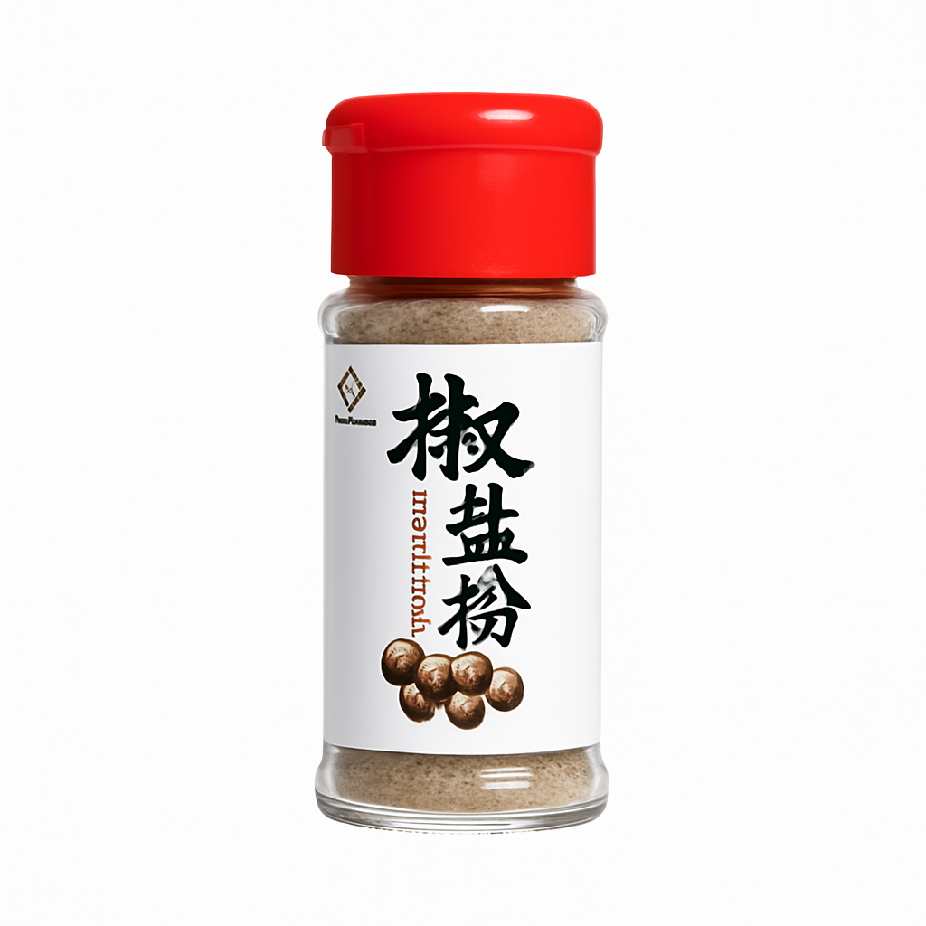 Mei Wei: Sal e Pimenta Temperado（椒盐粉）- Wei Man Yuan 75g - Embalagem em Fundo Branco