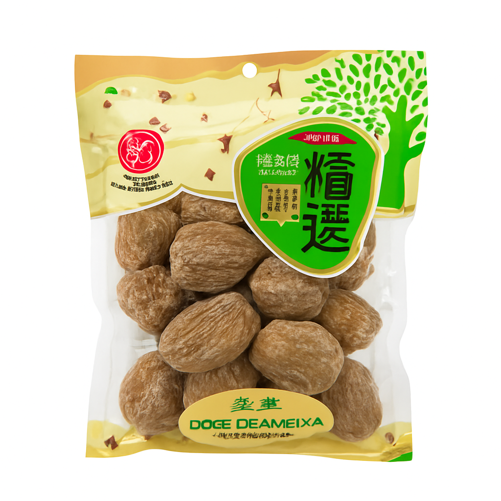 Mei Wei: Tâmara Doce（蜜枣）- Shuangyan 400g - Embalagem em Fundo Branco