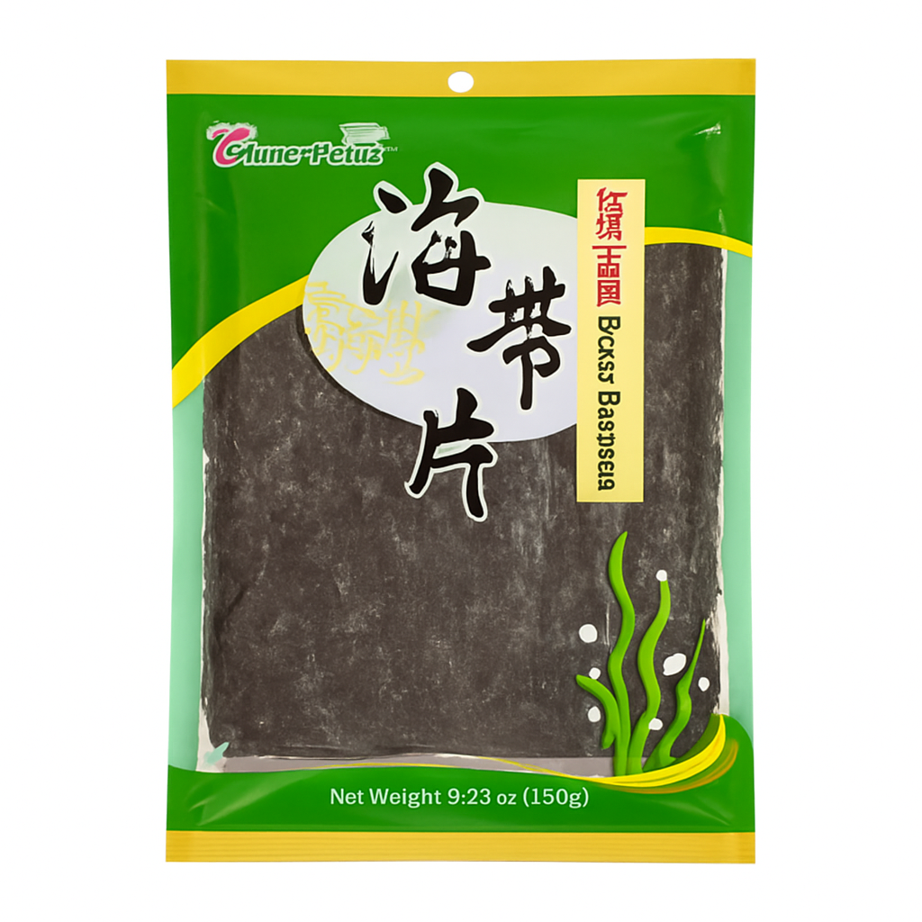 Mei Wei: Alga Kombu Seca（海帶片）- Shine Farm 150g - Embalagem em Fundo Branco