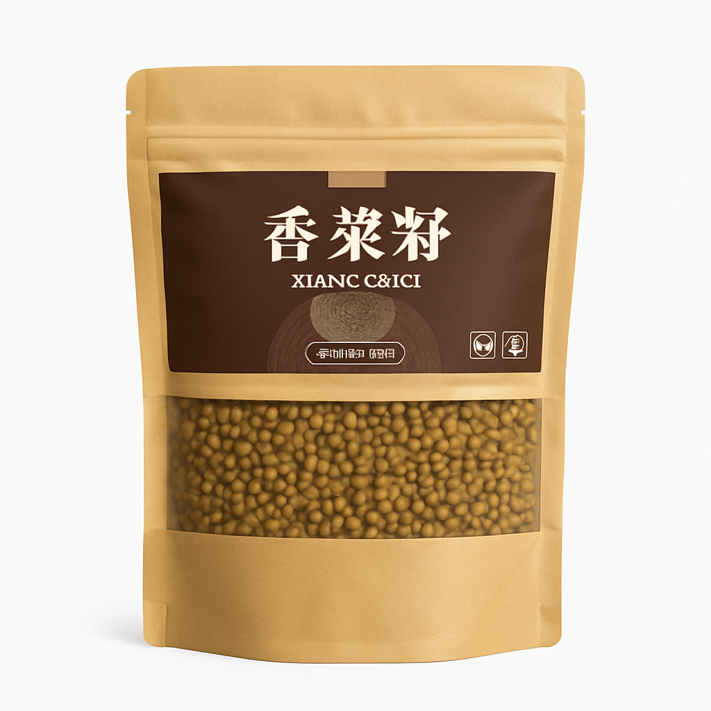 Mei Wei: Sementes de Coentro（香菜籽）- 100g - Embalagem em Fundo Branco