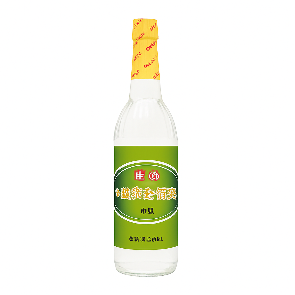 Mei Wei: Vinagre de Arroz Glutinoso（糯米白醋王）- 630ml - Embalagem em Fundo Branco