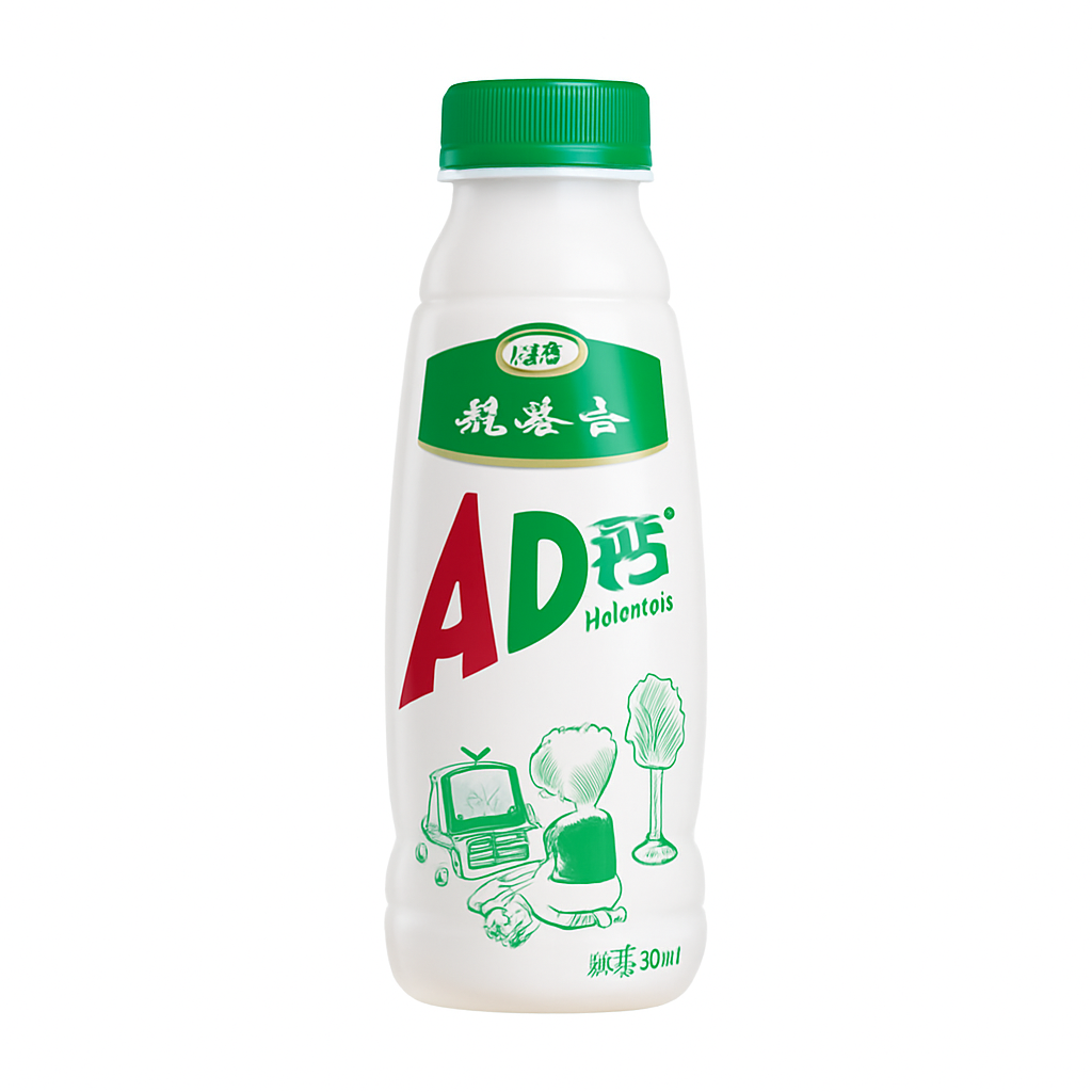 Mei Wei: Leite de Cálcio AD（娃哈哈）- Wahaha 450ml - Embalagem em Fundo Branco