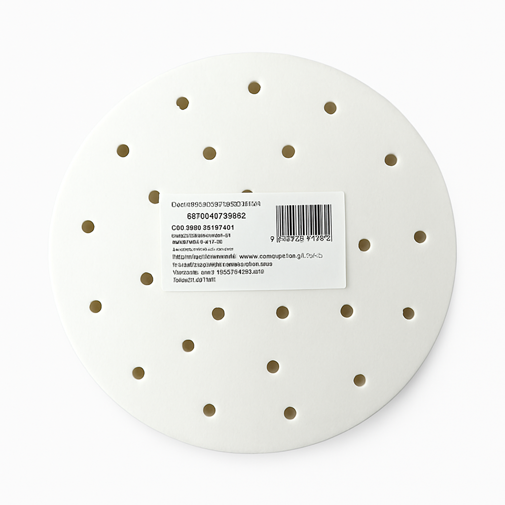 Mei Wei: Papel para Panela a Vapor 20,3cm - 400 folhas - Embalagem em Fundo Branco