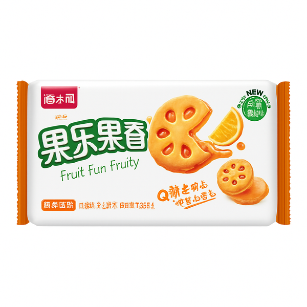 Biscoito Recheado Laranja Jiashili 205g - Sabor Cítrico Autêntico