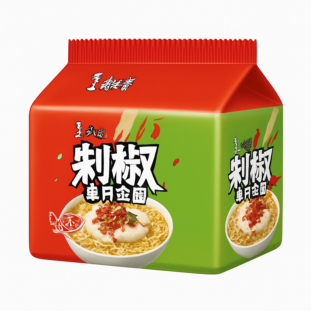 Mei Wei: Lamen de Peixe com Pimenta（剁椒鱼片汤面）- Master Kong 550g - Embalagem em Fundo Branco