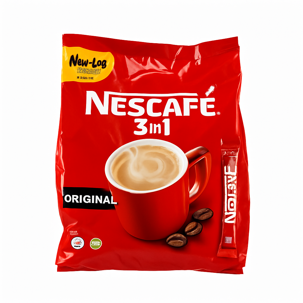 Mei Wei: Nescafé 3 em 1 Original（네스카페 3in1 오리지널）- Nestlé 775,5g - Embalagem em Fundo Branco
