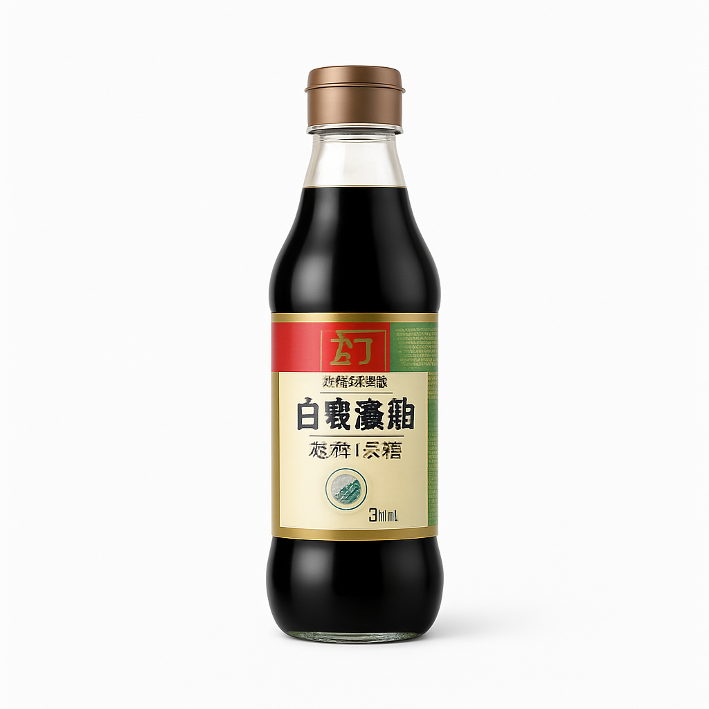 Mei Wei: Molho de Soja para Peixe no Vapor（海天特级蒸鱼豉油）- Haitian 500ml - Embalagem em Fundo Branco
