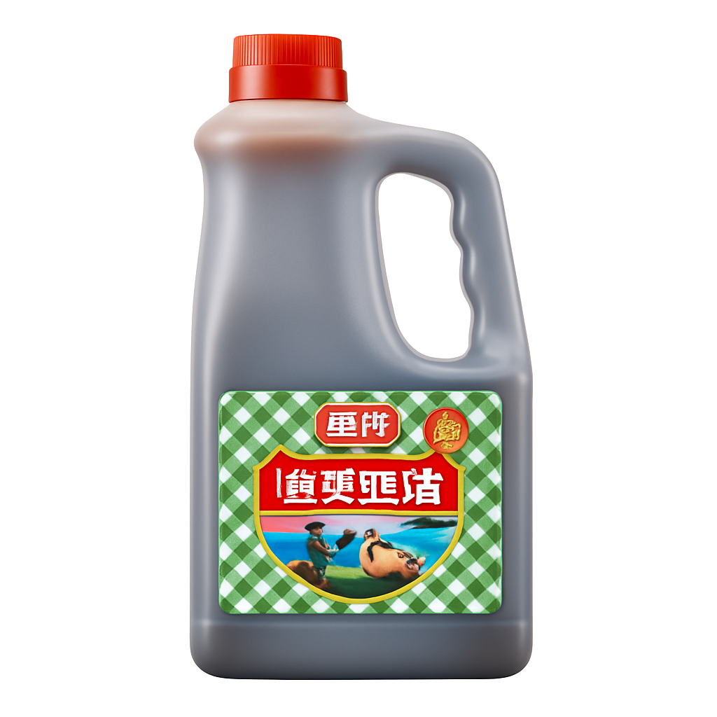Mei Wei: Molho de Ostra Dourado（渔女蚝油）- Chubang 2.27kg - Embalagem em Fundo Branco