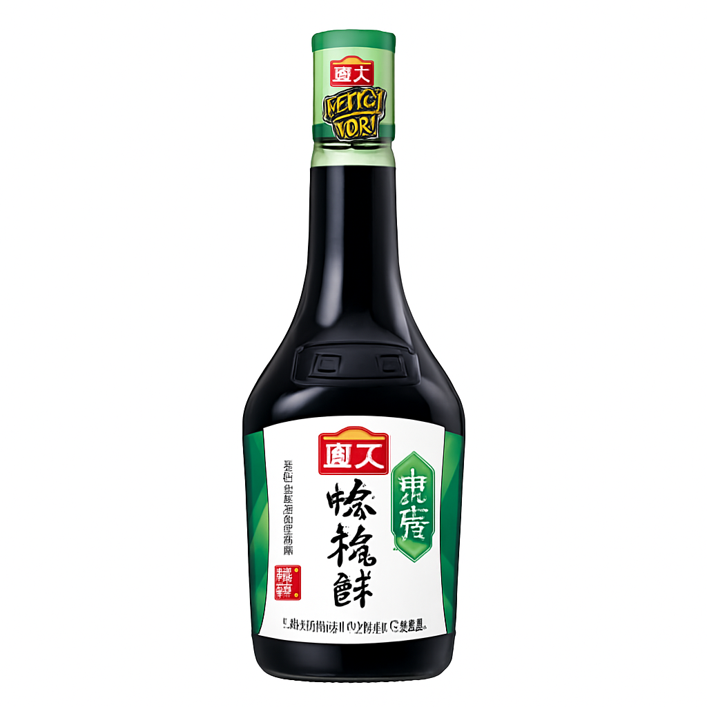Mei Wei: Molho de Soja Light Sabor Fresco（薄盐味极鲜）- Haitian 750ml - Embalagem em Fundo Branco