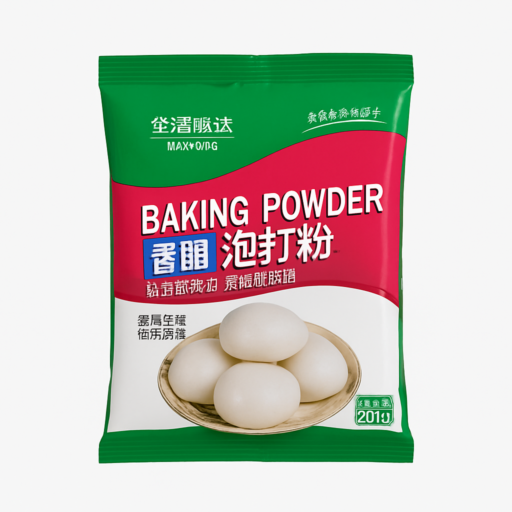 Mei Wei: Fermento em Pó（泡打粉）- Huaseed 227g - Embalagem em Fundo Branco