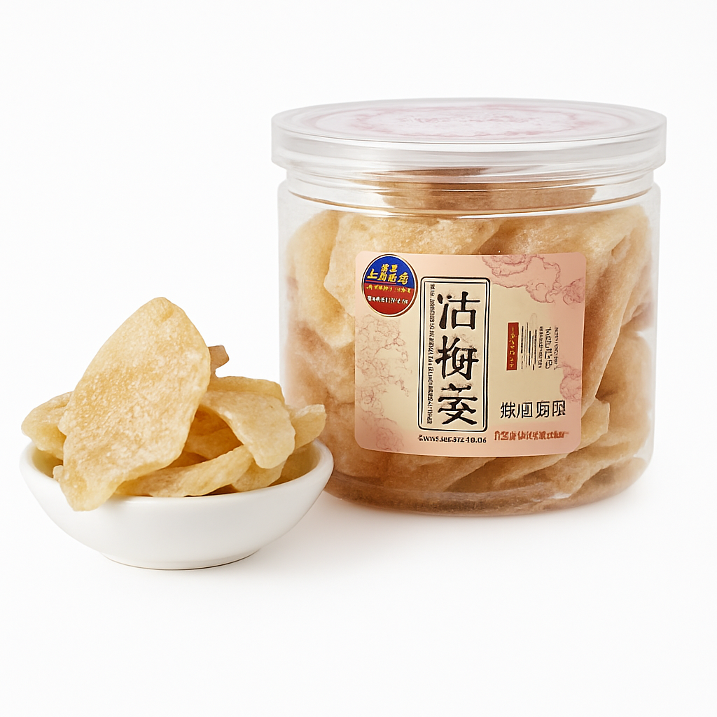 Mei Wei: Gengibre com Ameixa Seca（话梅姜）- Txw 180g - Embalagem em Fundo Branco