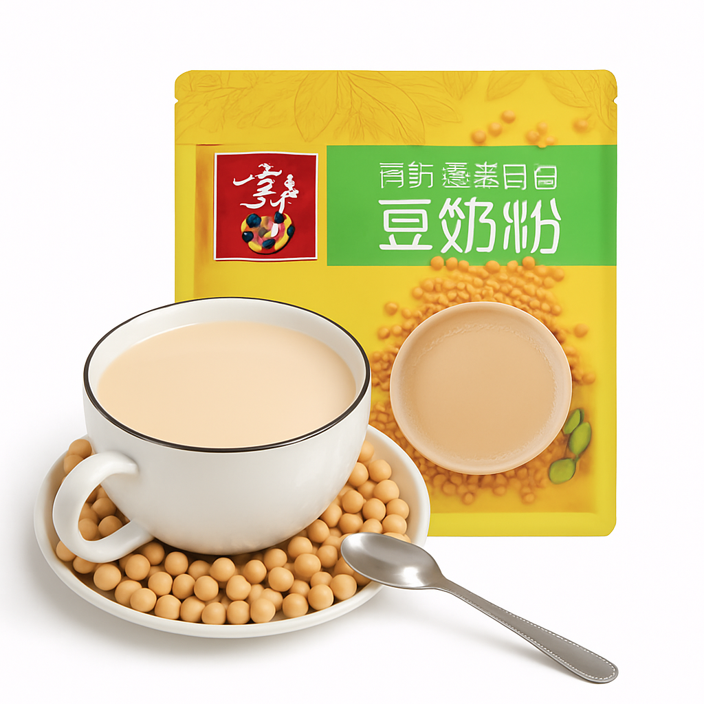 Mei Wei: Leite de Soja em Pó Alto Cálcio（高钙豆奶粉）- 一家人 520g - Embalagem em Fundo Branco