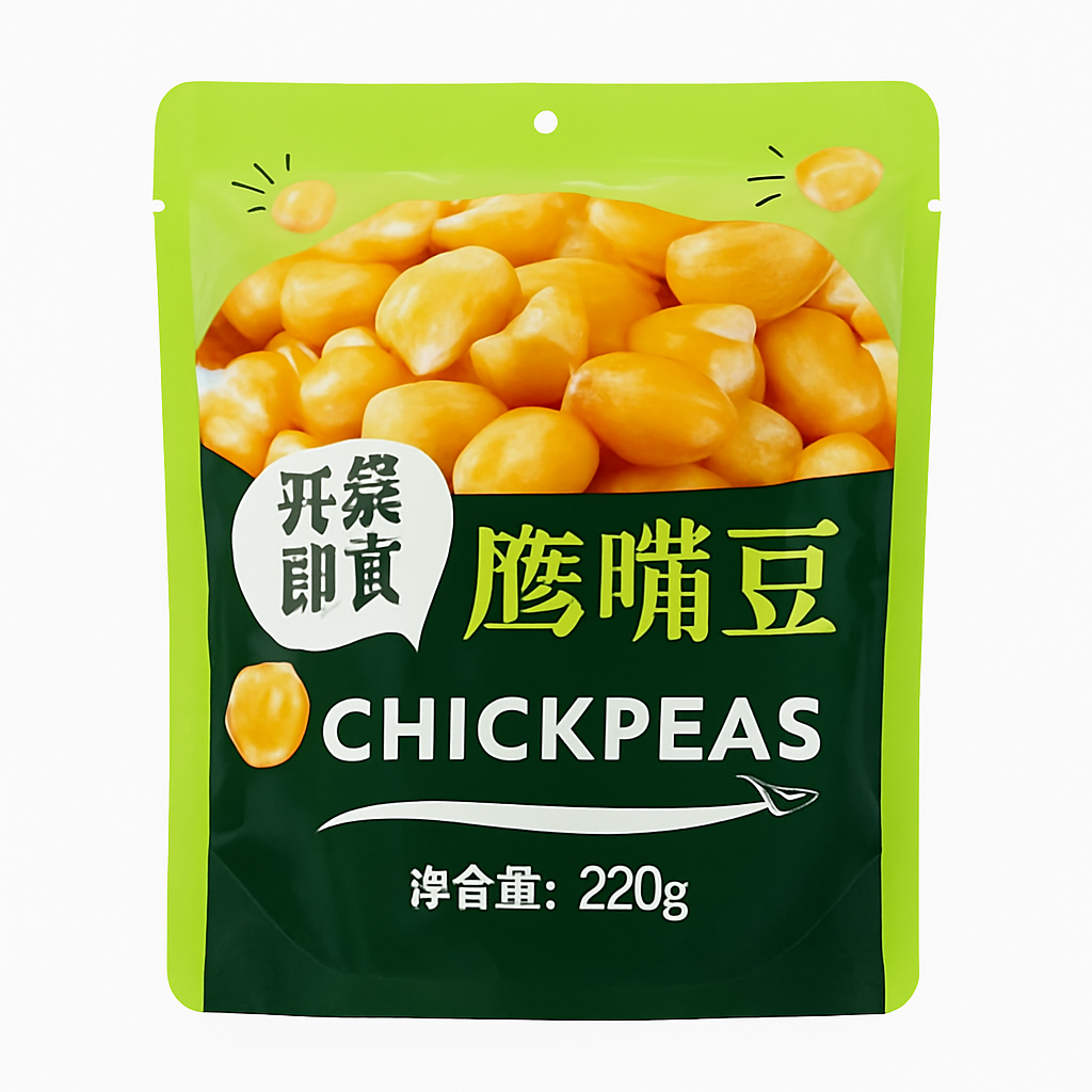 Mei Wei: Grão de Bico（鹰嘴豆）- Mirokumai 220g - Embalagem em Fundo Branco
