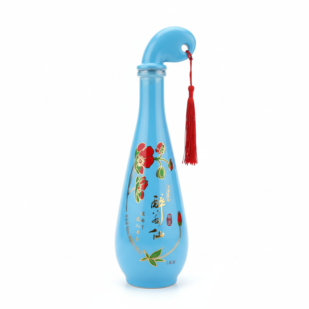 Mei Wei: Vinho de Arroz Zuixianxian 500ml - Embalagem em Fundo Branco