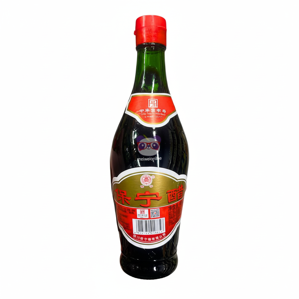 Mei Wei: Vinagre Preto Baoning 430ml 保宁醋 - Embalagem em Fundo Branco