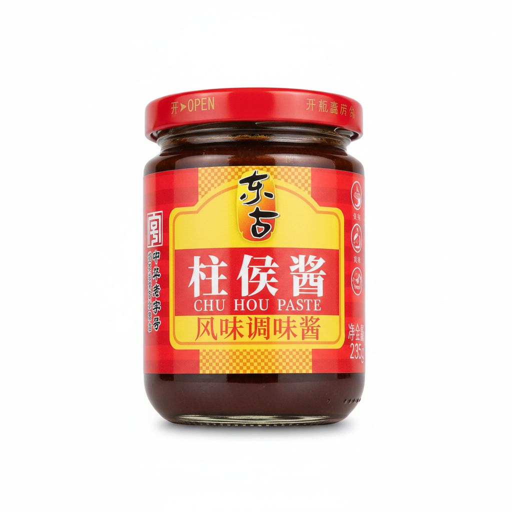 Mei Wei: Pasta Chu Hou Donggu 235g - Embalagem em Fundo Branco