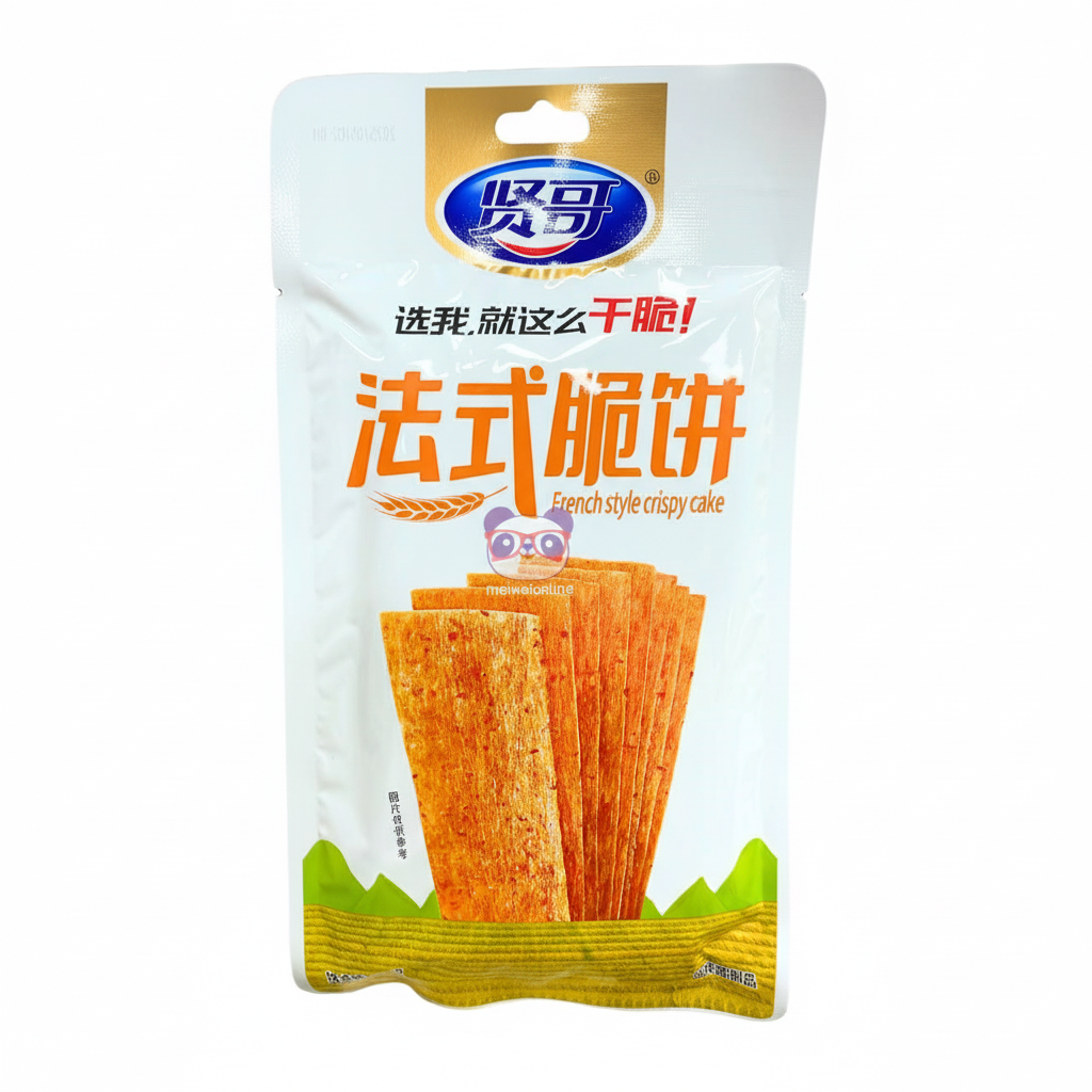 Mei Wei: Fatias de Glúten Crocantes e Picantes XianGe 58g - Embalagem em Fundo Branco