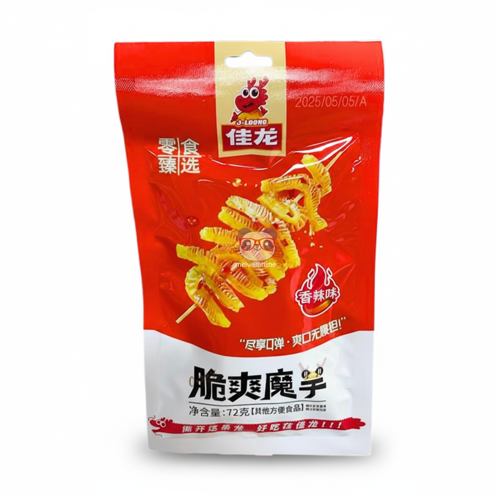 Mei Wei: Snack de Konjac Picante J-Loong 72g - Embalagem em Fundo Branco