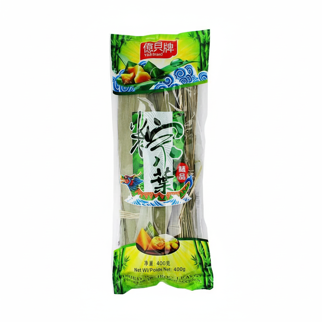 Mei Wei: Folha de Bambu Desidratada Y&B Brand 400g - Embalagem em Fundo Branco