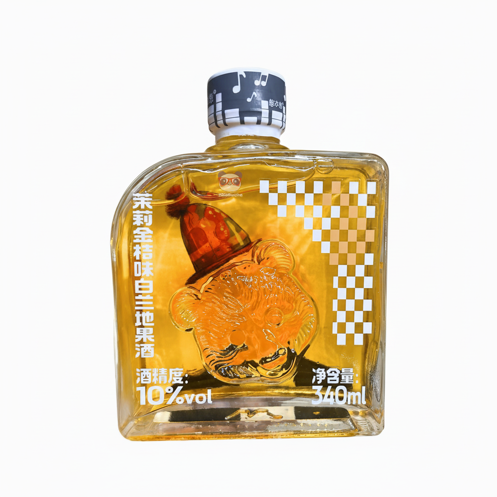 Mei Wei: Licor Chinês de Kikam e Jasmim Xiongbenxiong 340ml - Embalagem em Fundo Branco