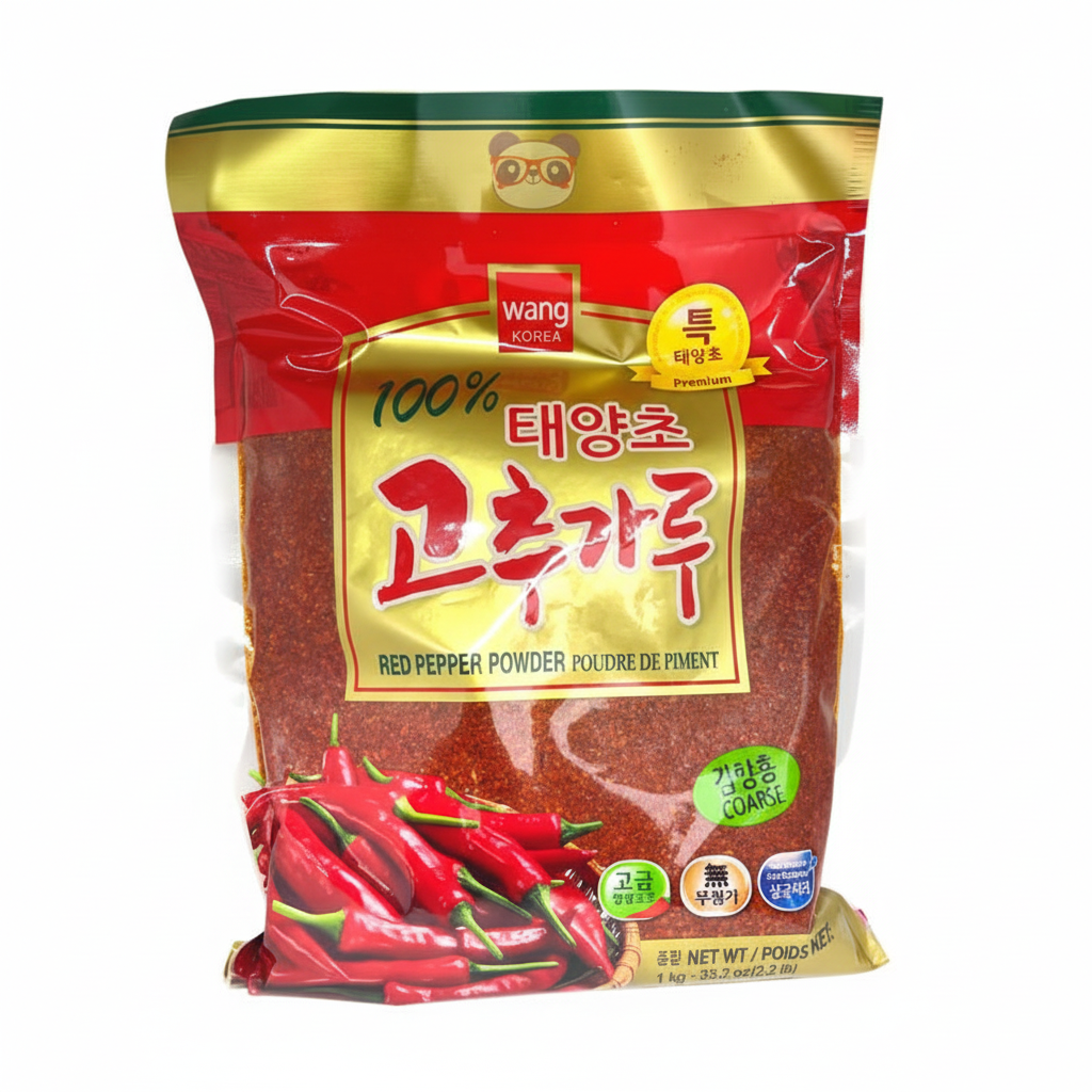 Mei Wei: Pimenta Vermelha Em Pó Wang 1kg - Embalagem em Fundo Branco