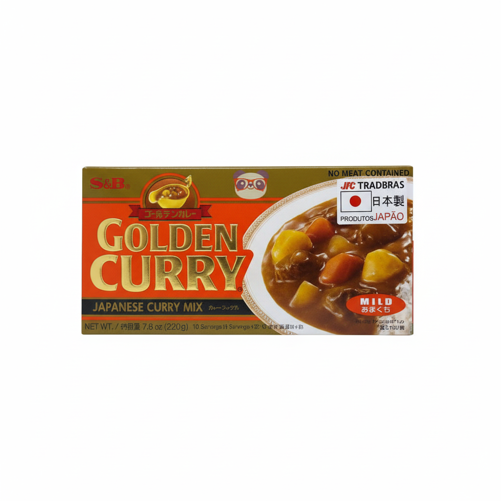 Mei Wei: Golden Curry Mix S&B Amakuchi Mild 220g - Embalagem em Fundo Branco