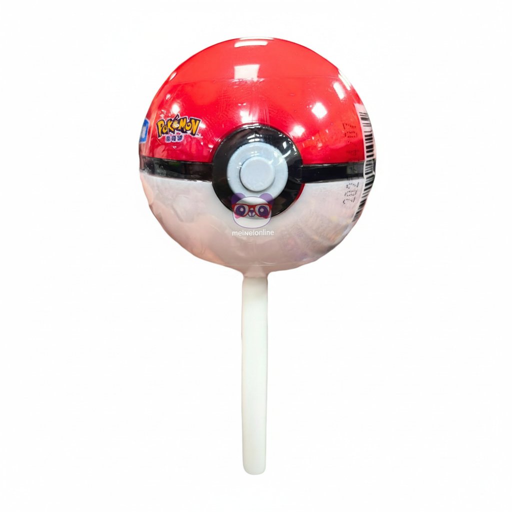 Mei Wei: Pirulito Pokébola Sabor Sortido 8g - Embalagem em Fundo Branco