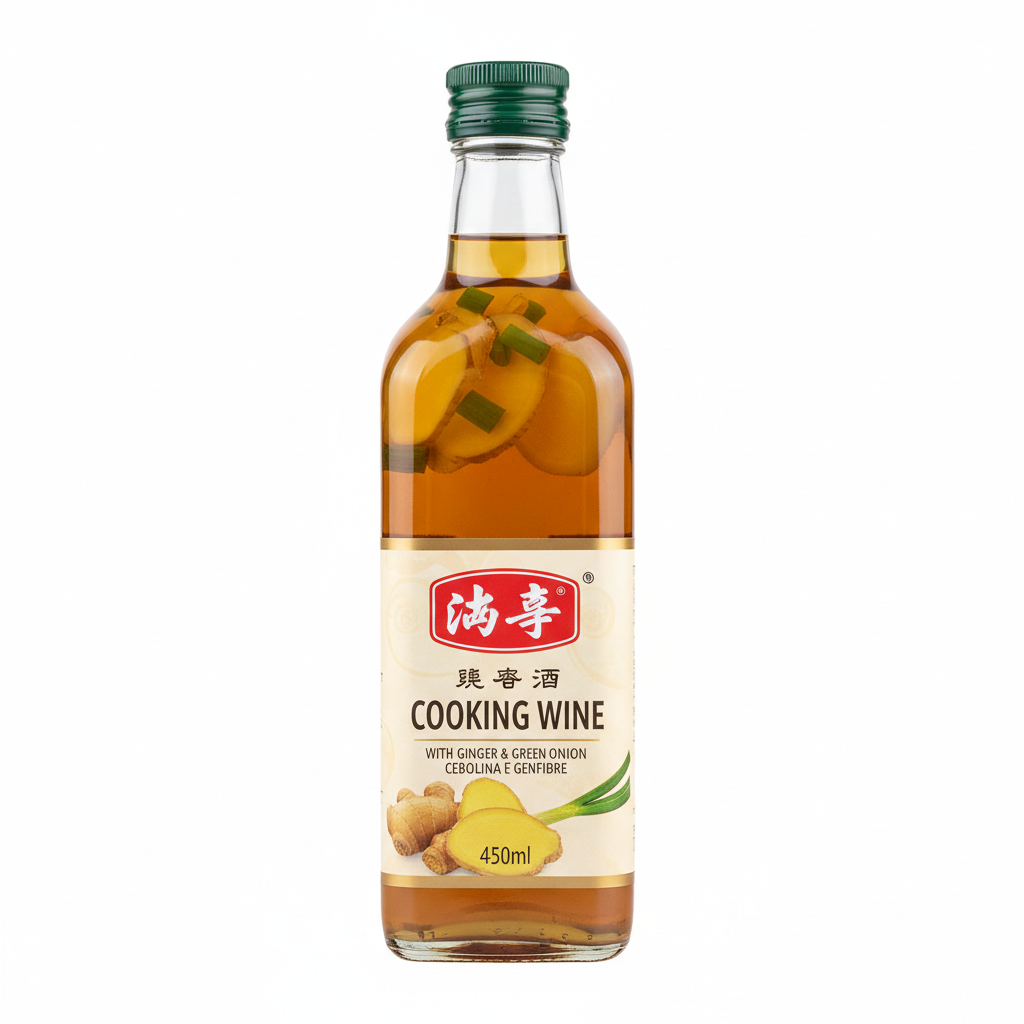 Mei Wei: Vinho Culinário Cebolinha e Gengibre Haday 450ml - Embalagem em Fundo Branco