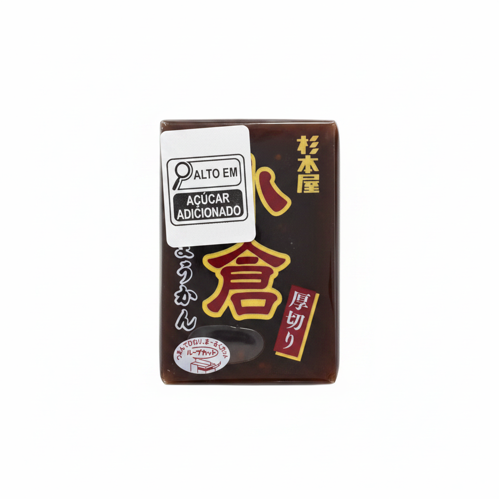 Mei Wei: Yokan Cortado Grosso Sugimotoya（杉本屋 小倉ようかん厚切り）- Embalagem em Fundo Branco