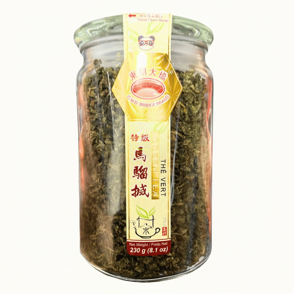 Mei Wei: Chá Verde Premium Ma Ku Cheng Old Bridge 230g - Embalagem em Fundo Branco