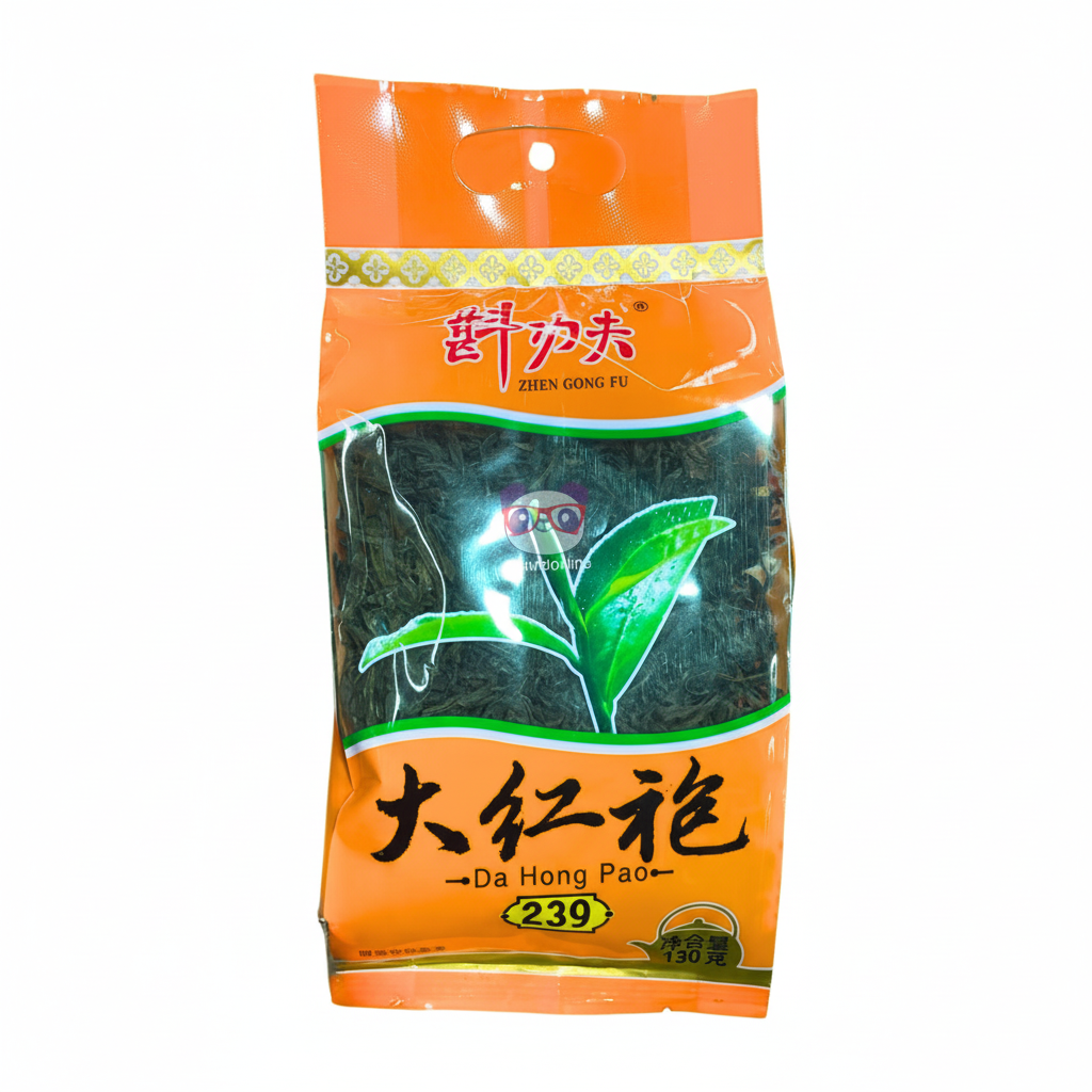 Mei Wei: Chá Oolong Da Hong Pao Zhen Gong Fu 130g - Embalagem em Fundo Branco