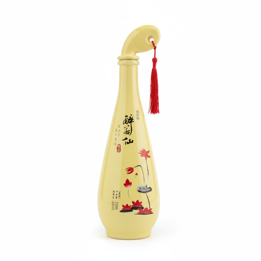 Mei Wei: Vinho de Jasmim Osmanthus Zuixianren 500ml - Embalagem em Fundo Branco